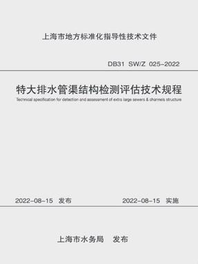 特大排水管渠结构检测评估技术规程（上海市地方标准化指导性技术文件）.pdf